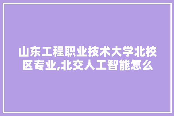 山东工程职业技术大学北校区专业,北交人工智能怎么样 AI快讯