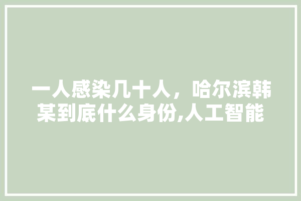 一人感染几十人，哈尔滨韩某到底什么身份,人工智能奇才