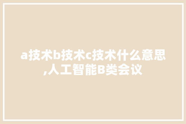 a技术b技术c技术什么意思,人工智能B类会议