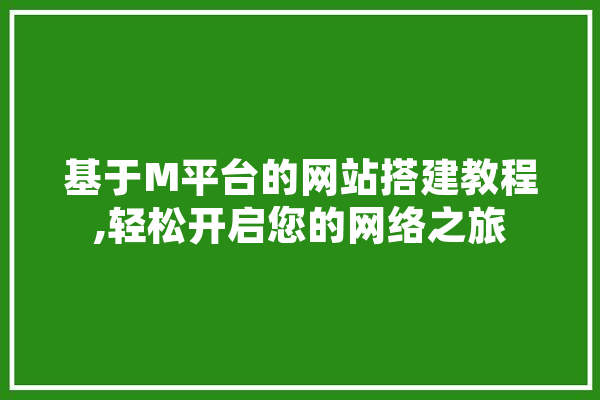 基于M平台的网站搭建教程,轻松开启您的网络之旅 计算机