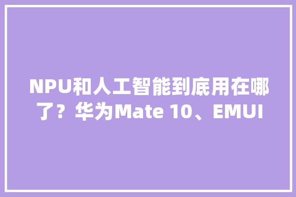 NPU和人工智能到底用在哪了？华为Mate 10、EMUI系统解读_人工智能_华为 智能问答