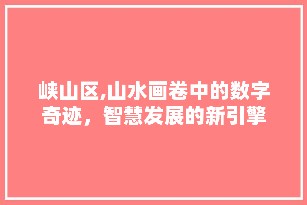 峡山区,山水画卷中的数字奇迹，智慧发展的新引擎 AI简讯