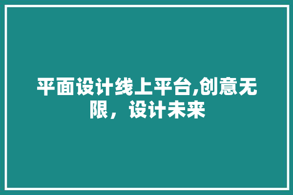 平面设计线上平台,创意无限，设计未来 文字写作