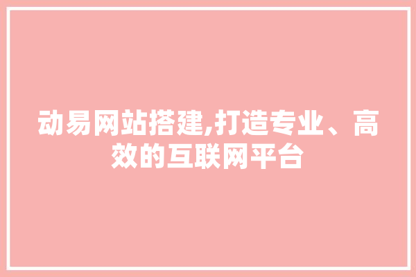 动易网站搭建,打造专业、高效的互联网平台 文字写作