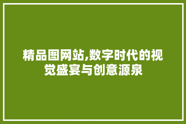 精品图网站,数字时代的视觉盛宴与创意源泉