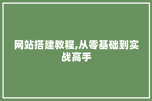 网站搭建教程,从零基础到实战高手 智能问答