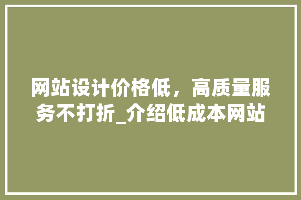 网站设计价格低，高质量服务不打折_介绍低成本网站建设的秘密 文字写作