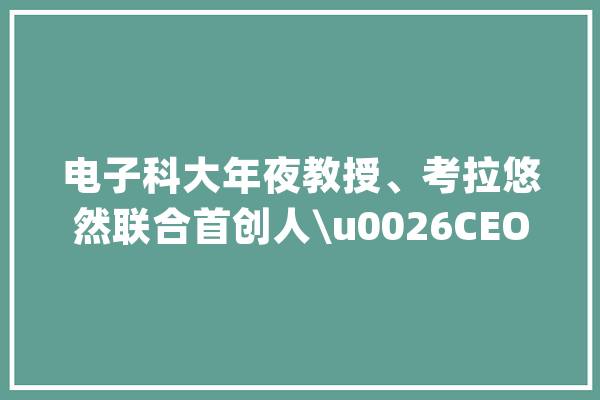 电子科大年夜教授、考拉悠然联合首创人\u0026CEO沈复平易近：科研创业双线并进用人工智能点亮传统家当智能化_人工智能_家当 科技快讯