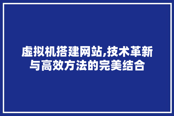 虚拟机搭建网站,技术革新与高效方法的完美结合 智能助手