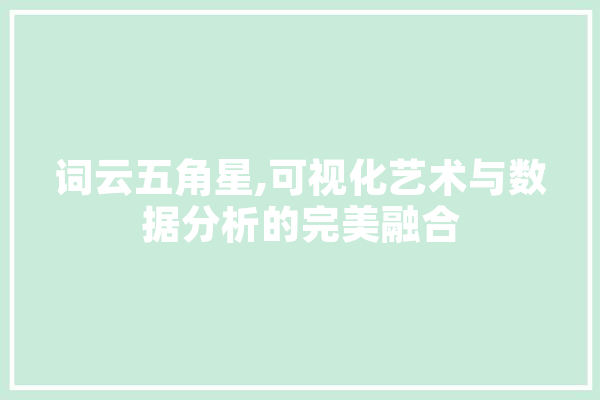 词云五角星,可视化艺术与数据分析的完美融合