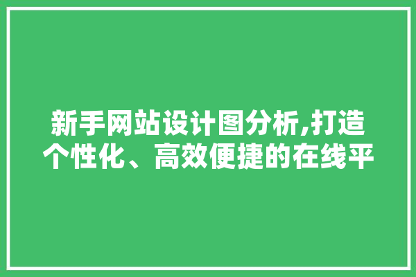 新手网站设计图分析,打造个性化、高效便捷的在线平台 云服务