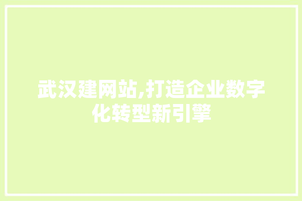 武汉建网站,打造企业数字化转型新引擎 绘影字幕