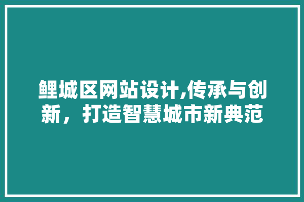 鲤城区网站设计,传承与创新，打造智慧城市新典范 计算机
