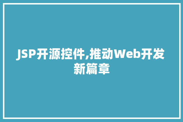 JSP开源控件,推动Web开发新篇章