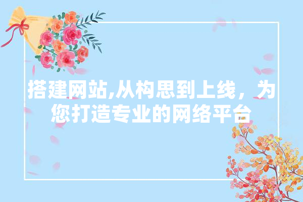 搭建网站,从构思到上线，为您打造专业的网络平台 文字写作