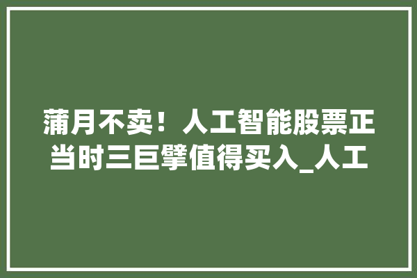 蒲月不卖！人工智能股票正当时三巨擘值得买入_人工智能_投资者 绘影字幕