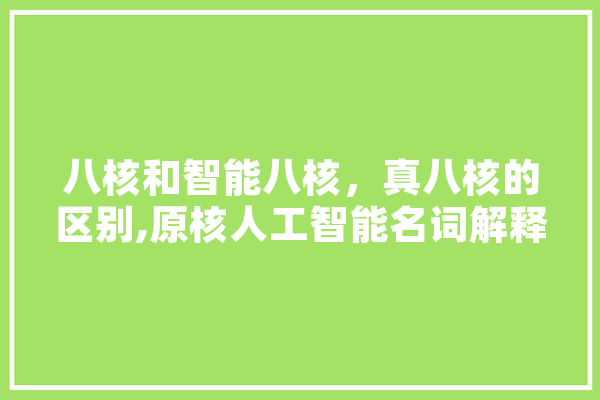 八核和智能八核，真八核的区别,原核人工智能名词解释 智能助手