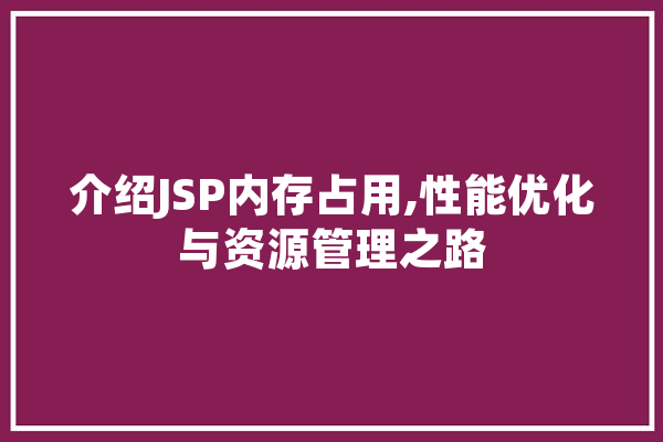 介绍JSP内存占用,性能优化与资源管理之路 智能写作