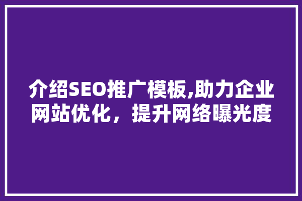 介绍SEO推广模板,助力企业网站优化，提升网络曝光度 计算机