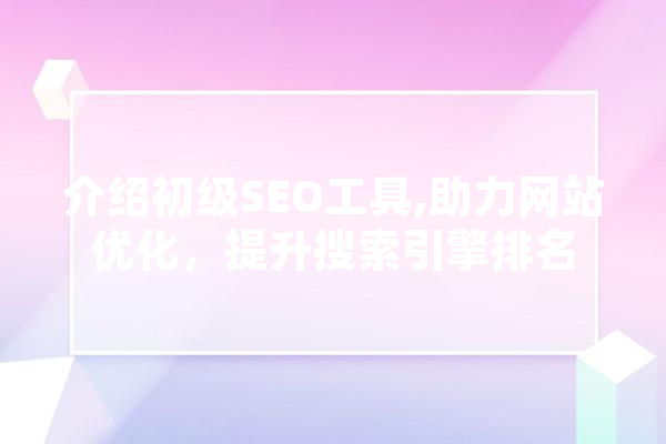 介绍初级SEO工具,助力网站优化，提升搜索引擎排名 云服务