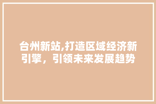 台州新站,打造区域经济新引擎，引领未来发展趋势