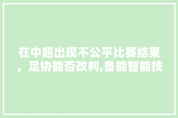 在中超出现不公平比赛结果，足协能否改判,鲁能智能技术