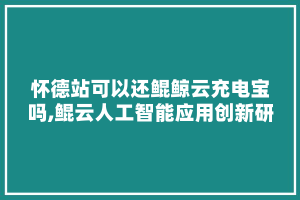 怀德站可以还鲲鲸云充电宝吗,鲲云人工智能应用创新研究院 智能助手