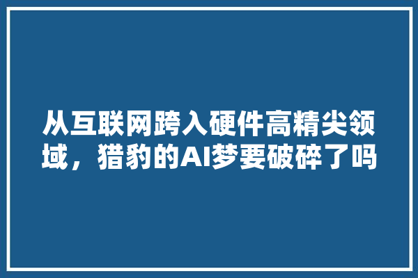 从互联网跨入硬件高精尖领域，猎豹的AI梦要破碎了吗,探店人工智能心得体会