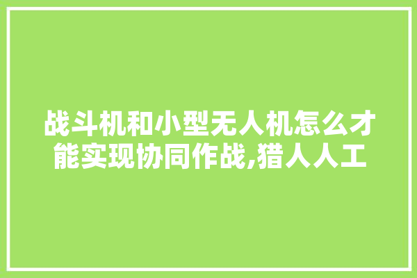 战斗机和小型无人机怎么才能实现协同作战,猎人人工智能是什么 智能助手