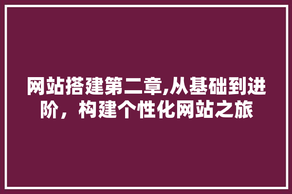 网站搭建第二章,从基础到进阶，构建个性化网站之旅 云服务