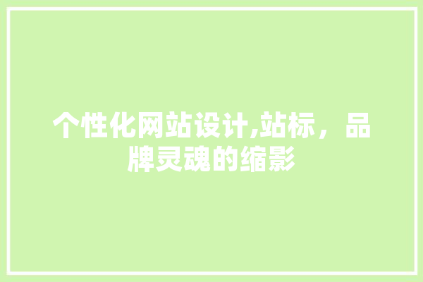 个性化网站设计,站标，品牌灵魂的缩影 计算机
