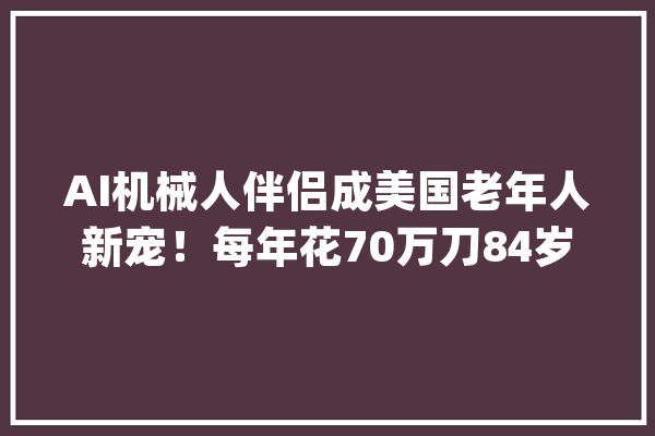 AI机械人伴侣成美国老年人新宠！每年花70万刀84岁白叟从新笑了_机械人_老年人 AI简讯