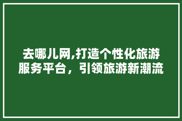 去哪儿网,打造个性化旅游服务平台，引领旅游新潮流