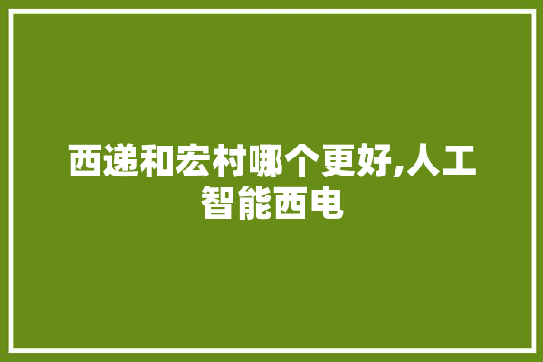 西递和宏村哪个更好,人工智能西电 文字写作