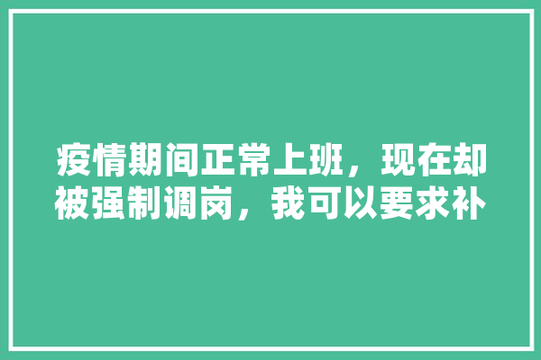 疫情期间正常上班，现在却被强制调岗，我可以要求补偿吗,安妮人工智能怎么样