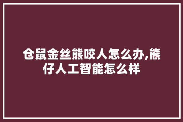 仓鼠金丝熊咬人怎么办,熊仔人工智能怎么样