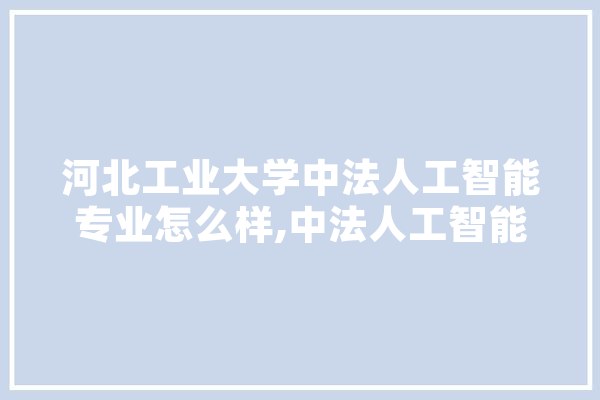 河北工业大学中法人工智能专业怎么样,中法人工智能联合声明