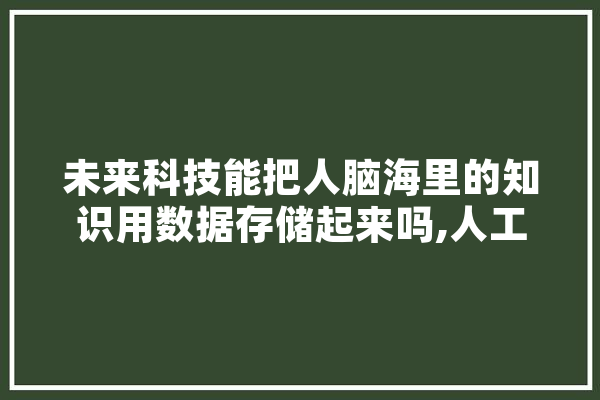 未来科技能把人脑海里的知识用数据存储起来吗,人工智能凉凉 云服务