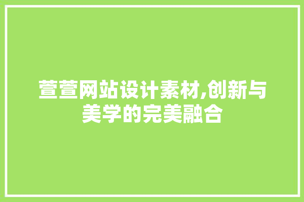 萱萱网站设计素材,创新与美学的完美融合