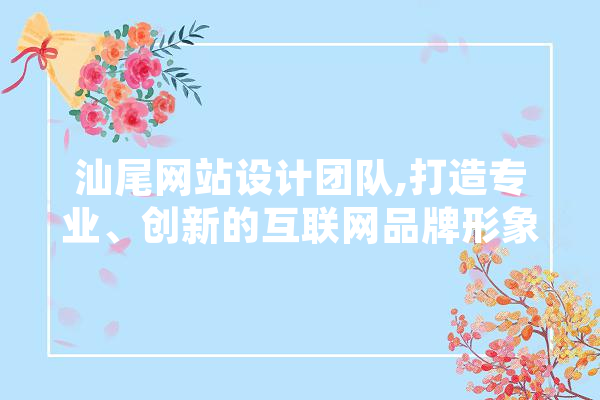 汕尾网站设计团队,打造专业、创新的互联网品牌形象