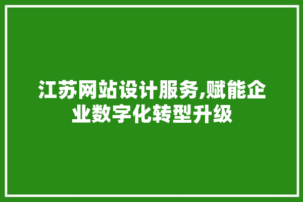 江苏网站设计服务,赋能企业数字化转型升级 绘影字幕
