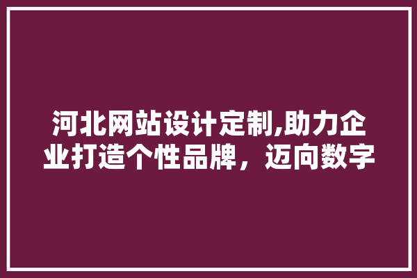 河北网站设计定制,助力企业打造个性品牌，迈向数字化转型 AI简讯