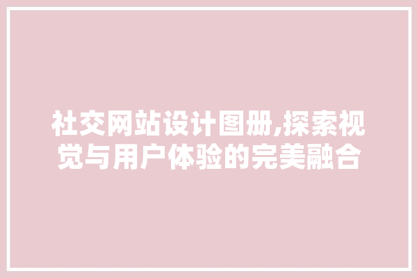 社交网站设计图册,探索视觉与用户体验的完美融合 智能写作