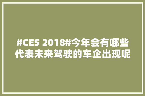#CES 2018#今年会有哪些代表未来驾驶的车企出现呢？有国产的电动汽车能在技术上超越特斯拉吗,人工智能景观