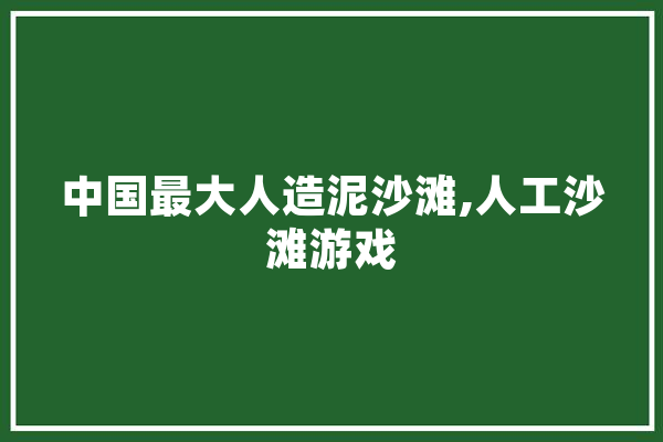 中国最大人造泥沙滩,人工沙滩游戏