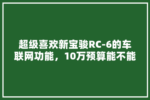 超级喜欢新宝骏RC-6的车联网功能，10万预算能不能买到啊,宝骏人工智能叫什么