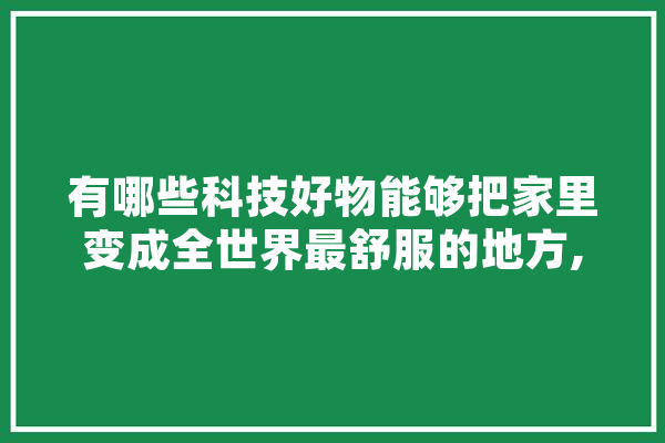 有哪些科技好物能够把家里变成全世界最舒服的地方,微鲸人工智能官网