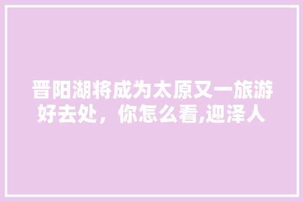 晋阳湖将成为太原又一旅游好去处，你怎么看,迎泽人工智能招聘 绘影字幕