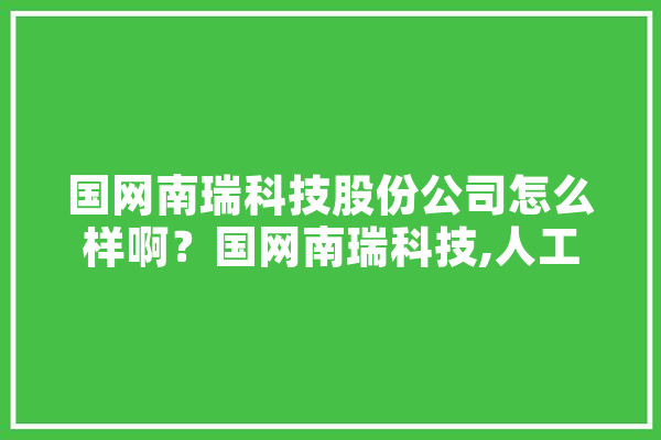 国网南瑞科技股份公司怎么样啊？国网南瑞科技,人工智能国网能提前批吗