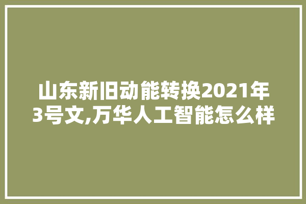 山东新旧动能转换2021年3号文,万华人工智能怎么样